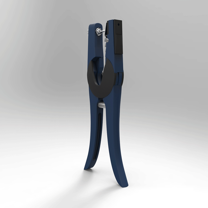 3D animation of the Lazertag Universal Tagger Ear Tag Applicator